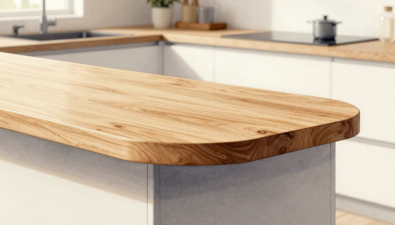 Watercolor style. Close-up of a modern kitchen countertop wi...