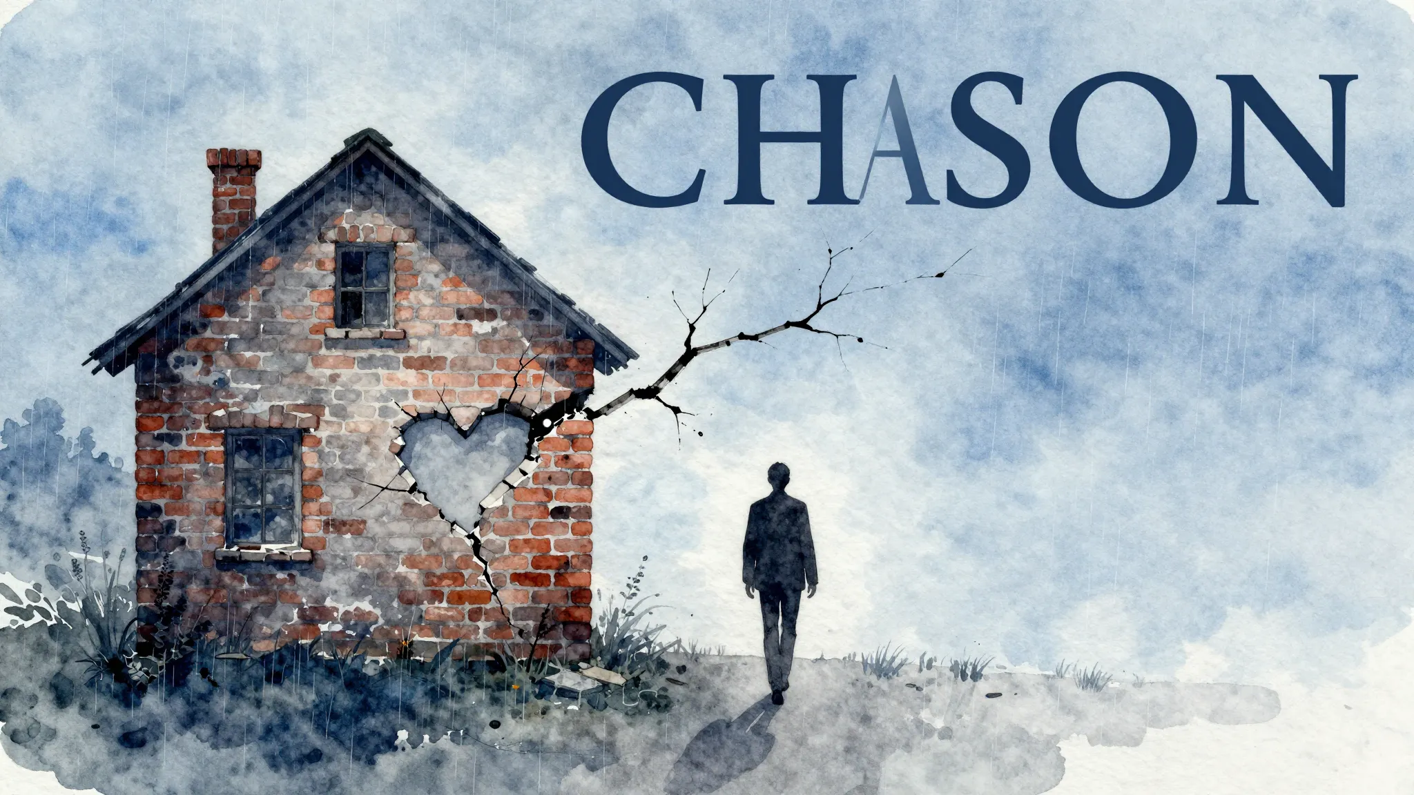 Vibrant watercolor style. Chanson album cover: broken brick ...