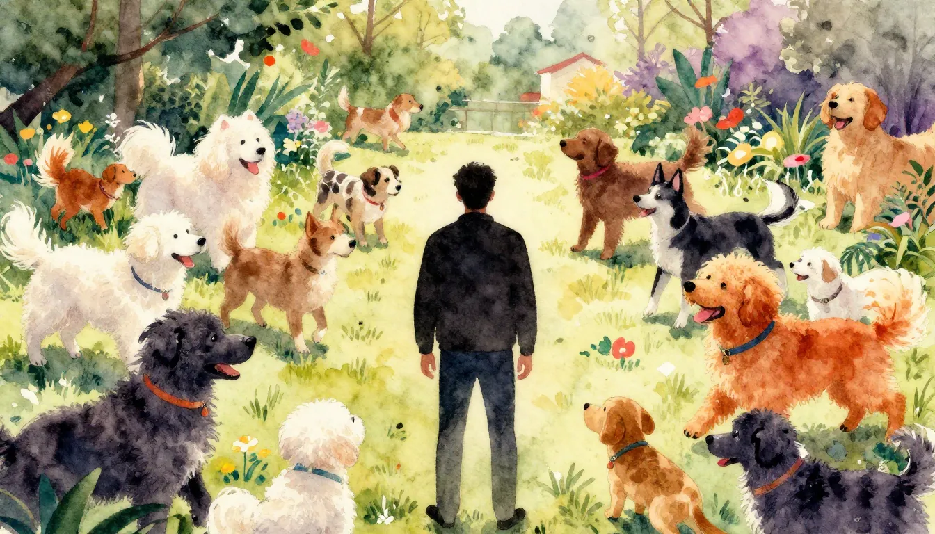 Vibrant watercolor style. Rock ballad album cover. Man's sil...