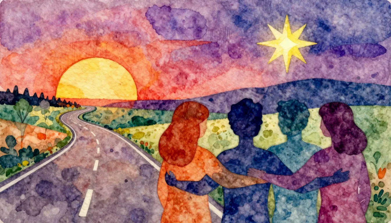 Vibrant watercolor style. Rock album cover. A vibrant, energ...