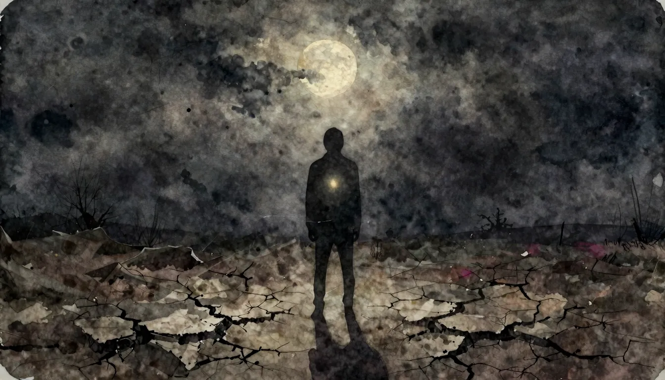 Vibrant watercolor style. Dark, melancholic rap album cover....