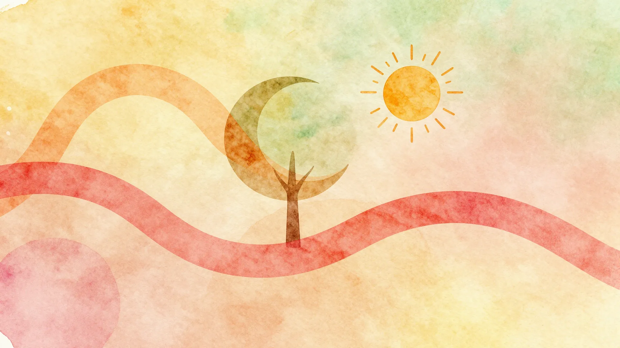 Vibrant watercolor style. A minimalist album cover for a son...