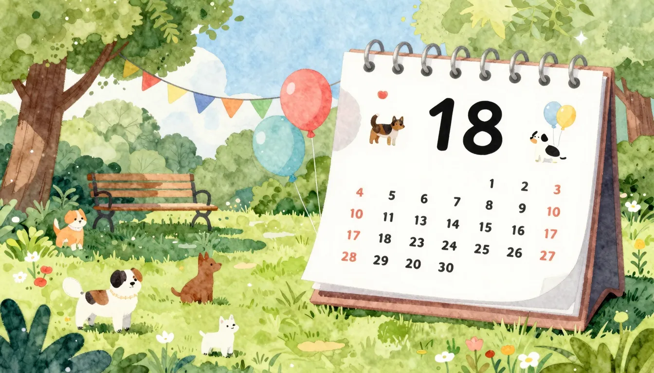 Watercolor style. A bright summer park setting with a large ...