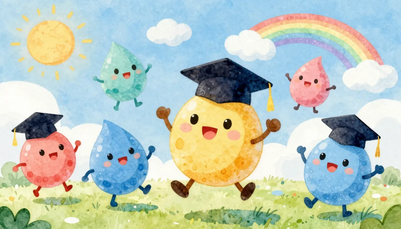 Watercolor style. A vibrant, colorful illustration of small,...