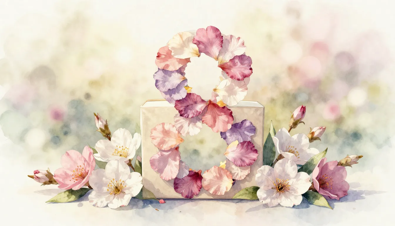 Watercolor style. A delicate composition of spring flowers a...