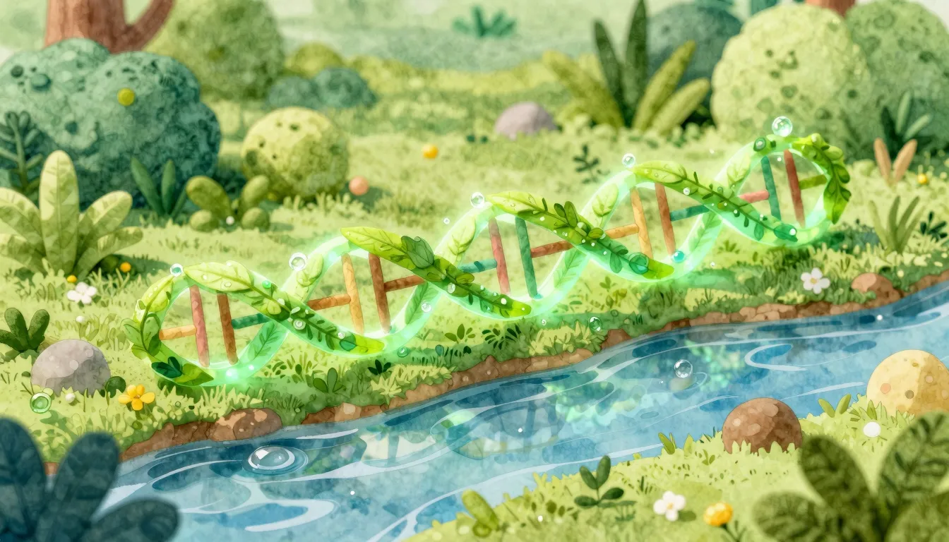 Watercolor style. A vibrant, eco-friendly scene showing a lu...