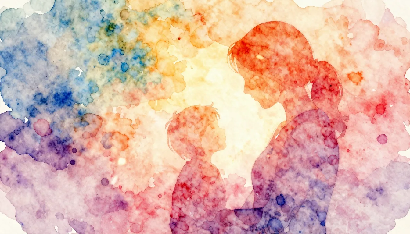 Vibrant watercolor style. A warm, gentle cover for a song ab...