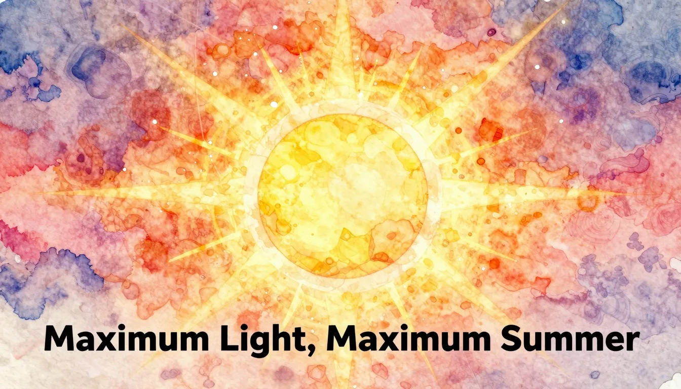 Vibrant watercolor style. Trance album cover, "Maximum Light...