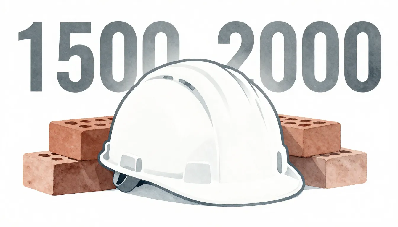 Watercolor style. Minimalist silhouette of a construction he...