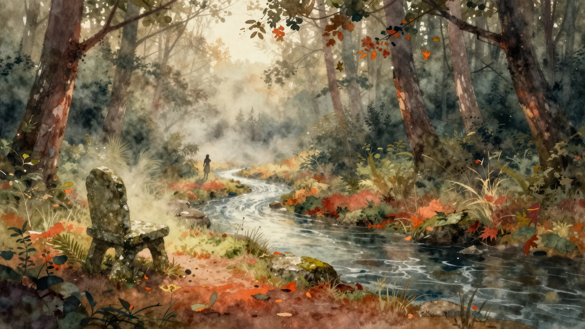 Vibrant watercolor style. Genre: Folk.

Prompt: "Mystical fo...