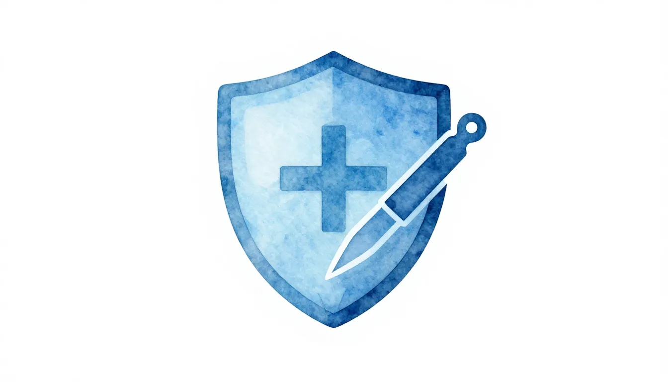 Watercolor style. Minimalist 3D medical icon of a glowing bl...