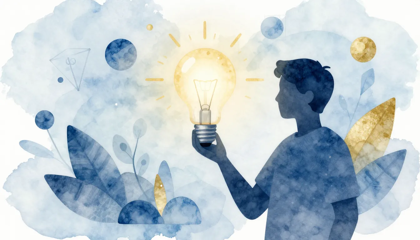 Watercolor style. A stylized silhouette of a person holding ...