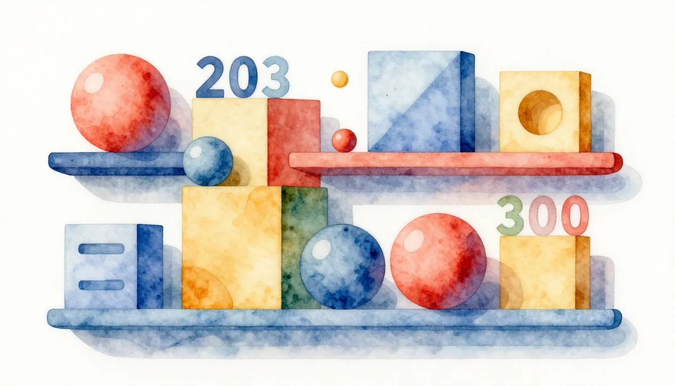Watercolor style. Abstract 3D composition of colorful geomet...