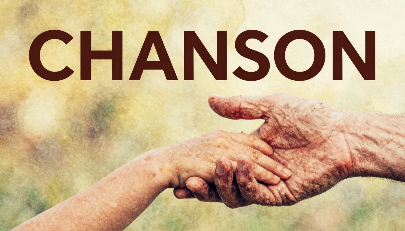 Vibrant watercolor style. Chanson album cover: A warm, nosta...
