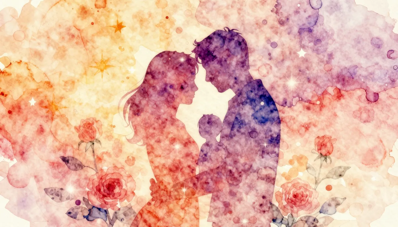 Vibrant watercolor style. Soulful album cover, warm and tend...