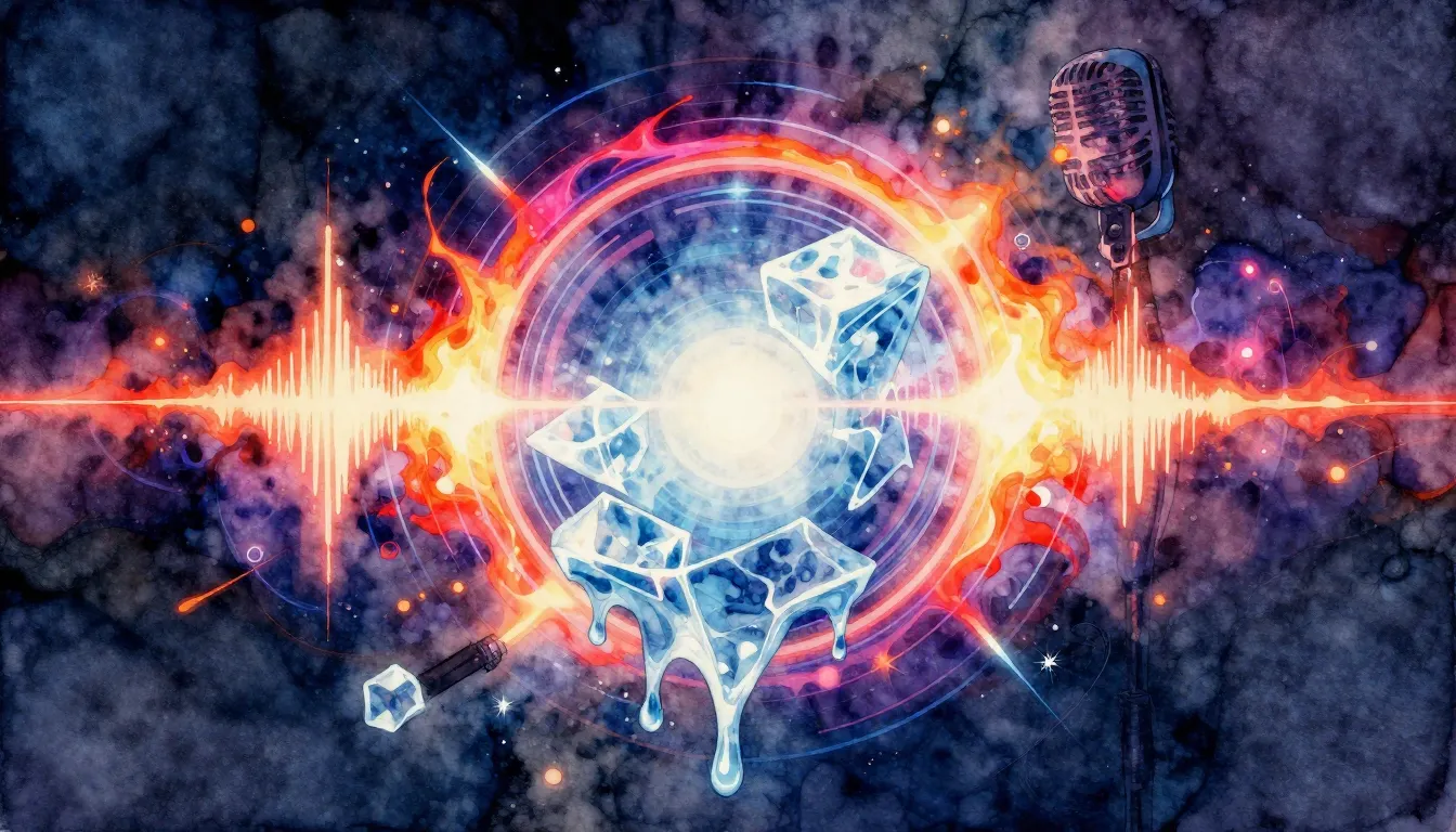 Vibrant watercolor style. Techno album cover, abstract, vibr...