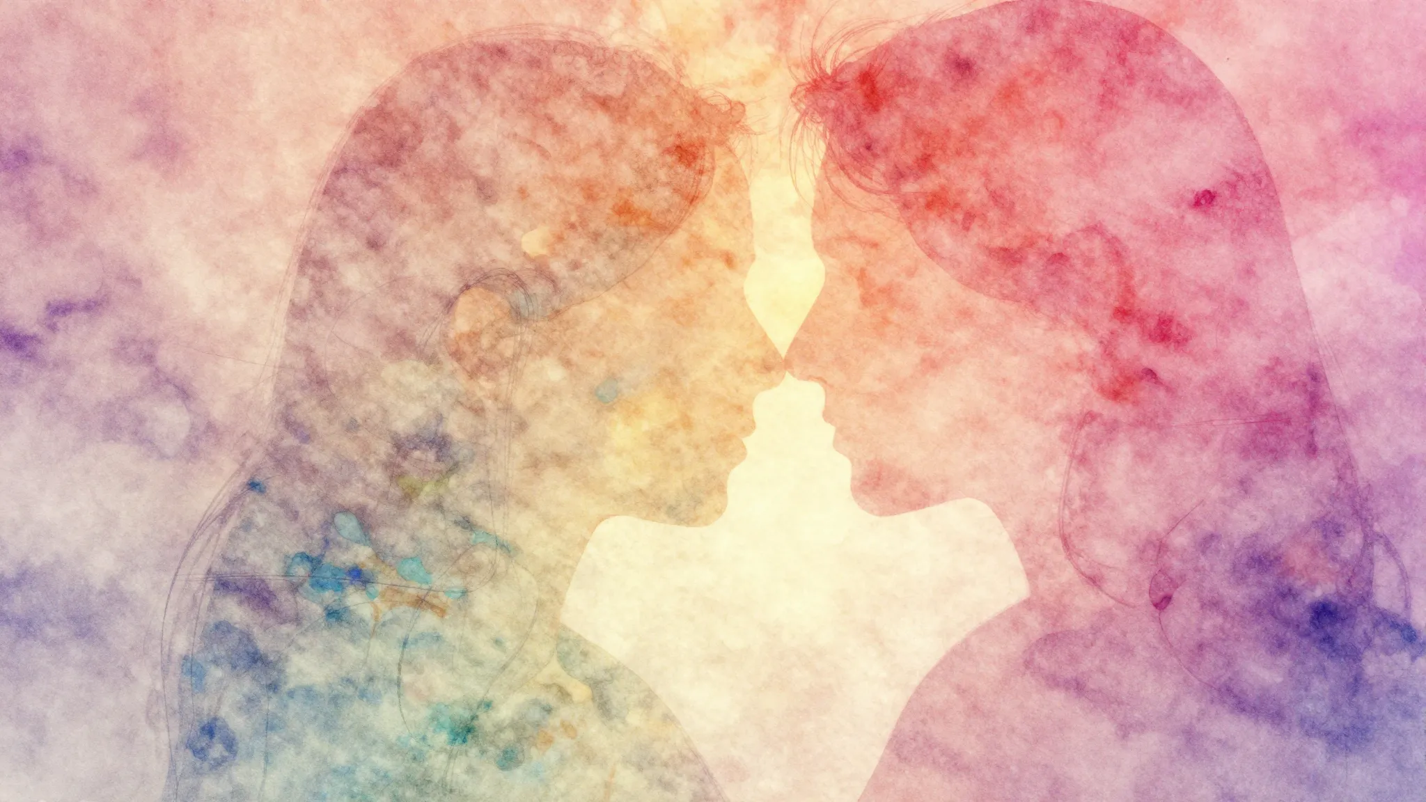 Vibrant watercolor style. Ambient electronic album cover. Ab...