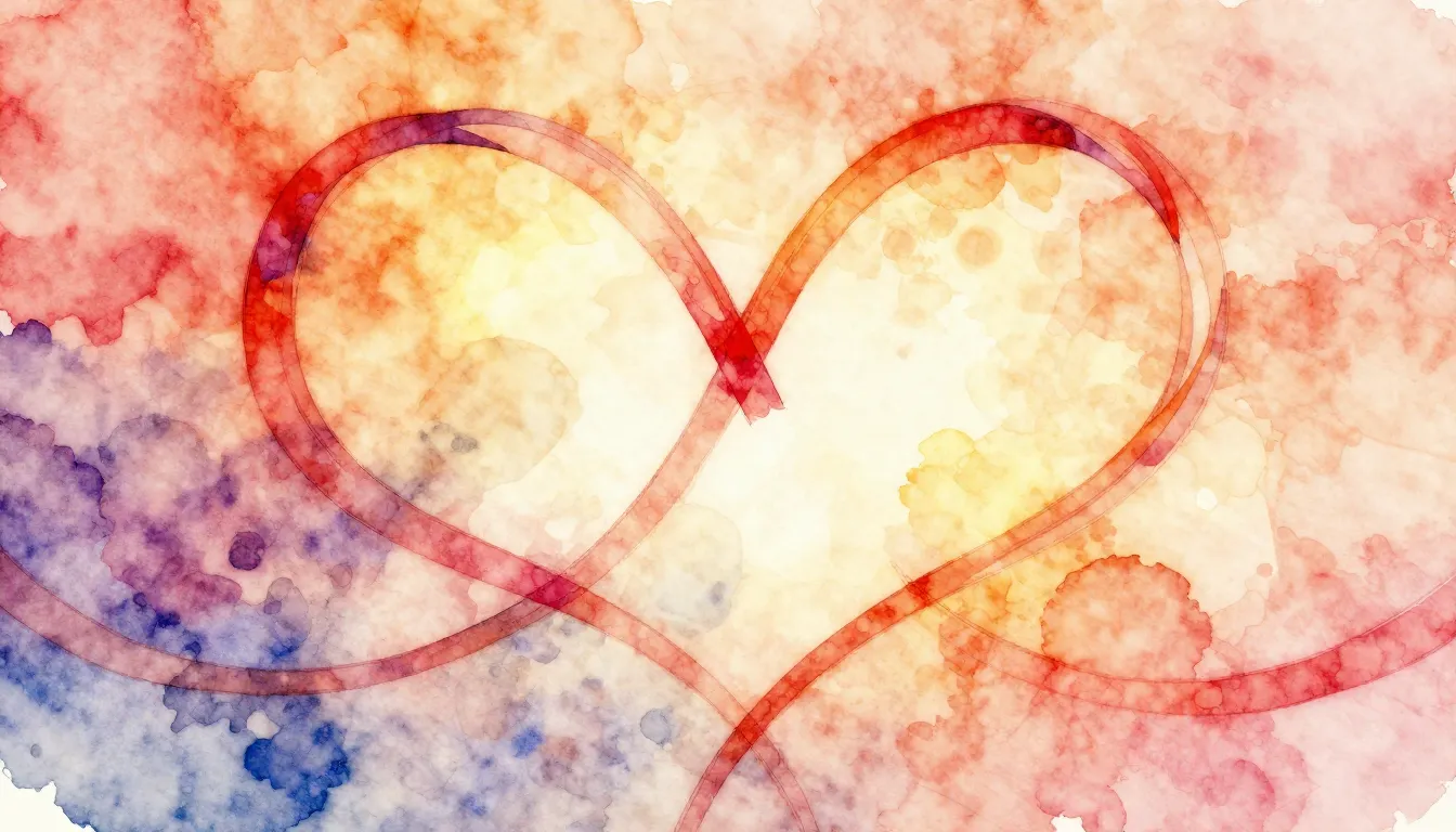 Vibrant watercolor style. Romantic pop song cover. Abstract ...