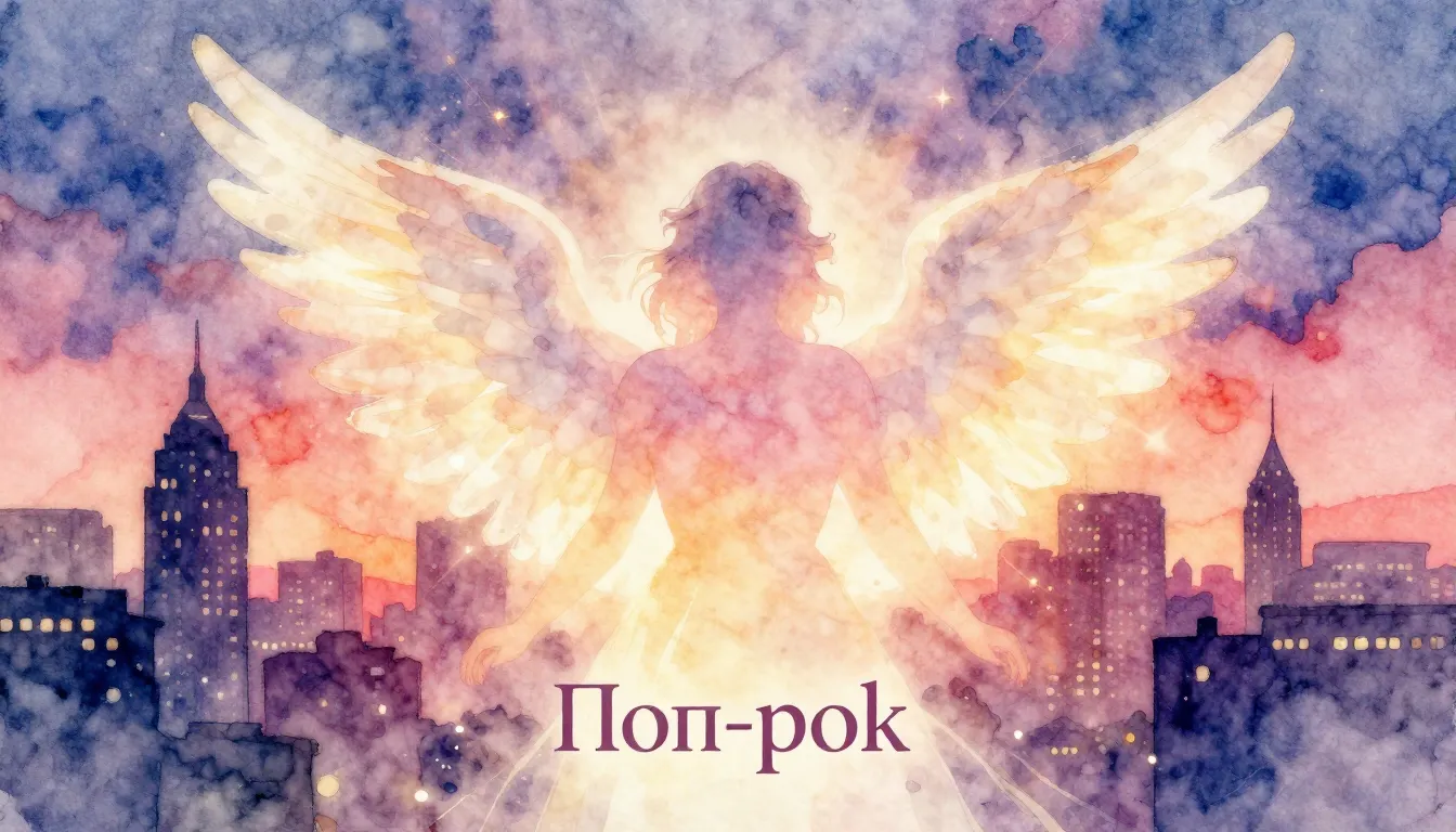 Vibrant watercolor style. Genre: "Поп-рок"

"Pop-rock album ...