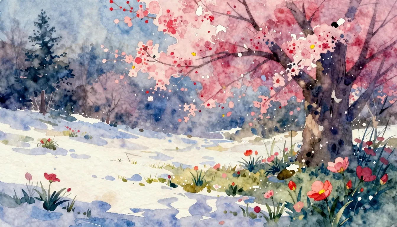 Vibrant watercolor style. Ambient electronic album cover: dr...
