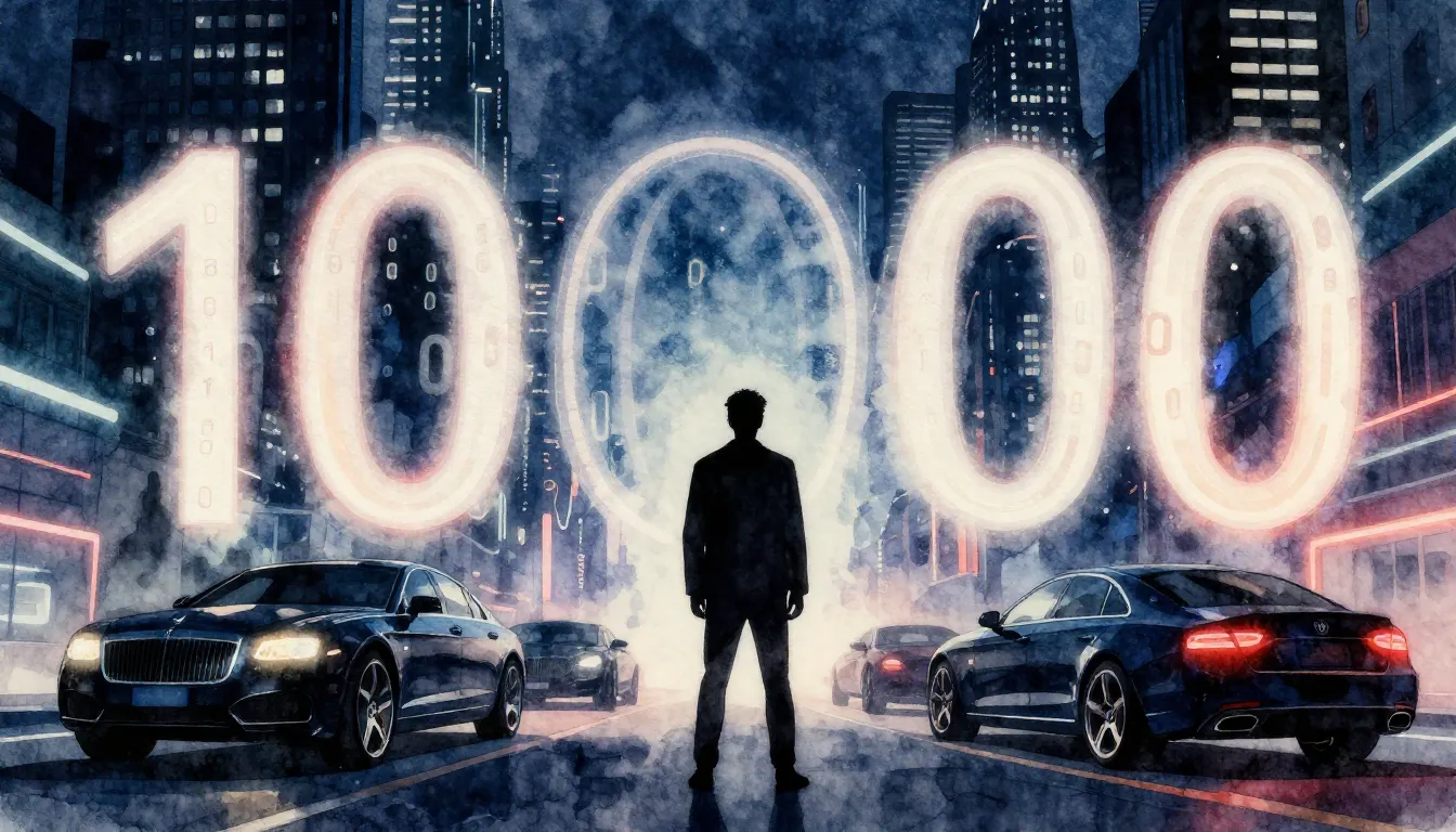 Watercolor style. Silhouette of a person standing alone in a...