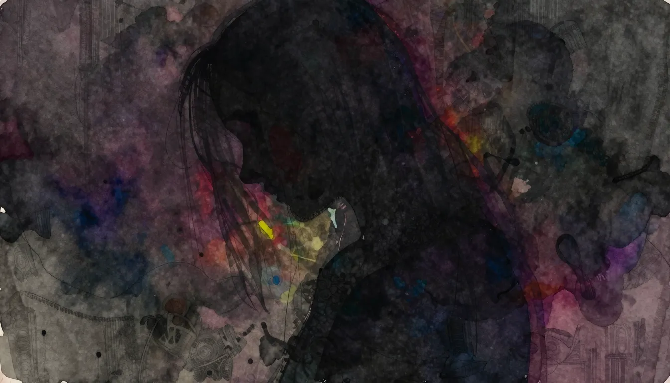 Vibrant watercolor style. Downbeat electronic music album co...