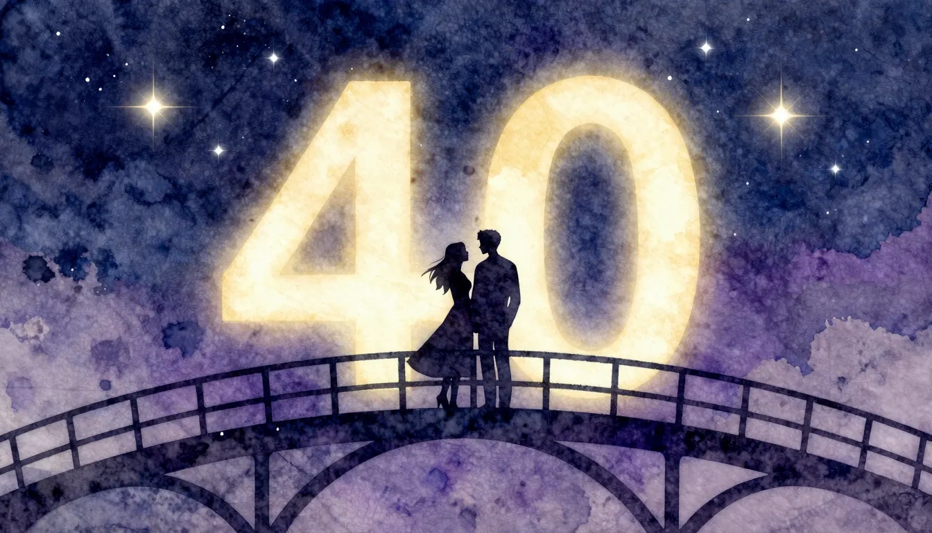 Watercolor style. A silhouette of a couple standing on a sty...