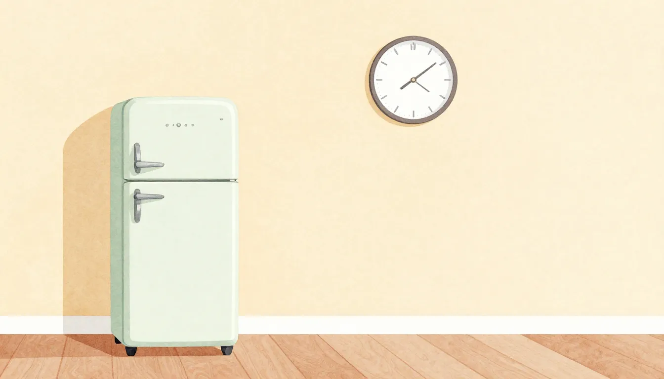 Watercolor style. Stylized 1950s interior with a vintage ref...