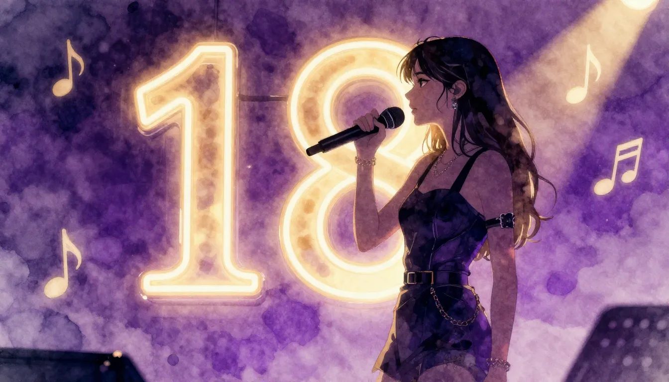 Watercolor style. A stylish silhouette of a young woman with...