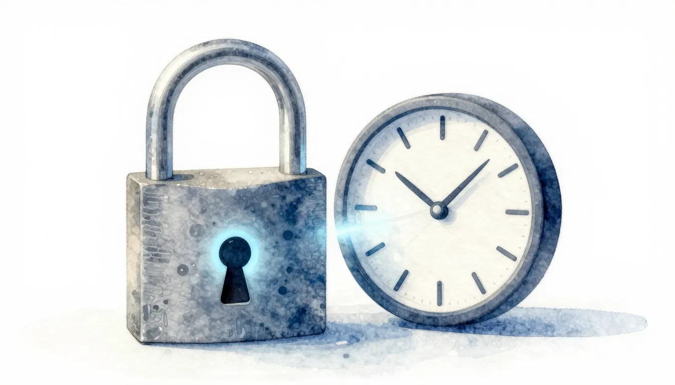 Watercolor style. Minimalist 3D render of a glowing padlock ...
