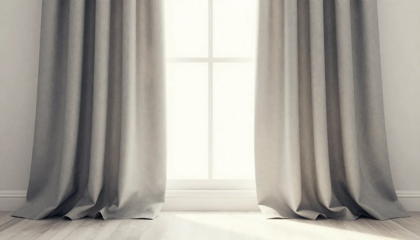 Watercolor style. Minimalist interior design, stylish curtai...