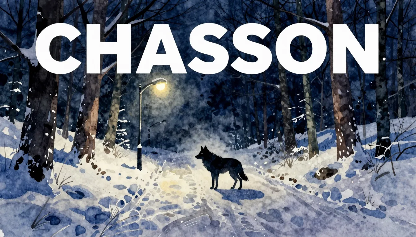 Vibrant watercolor style. Chanson album cover: a lone wolf s...