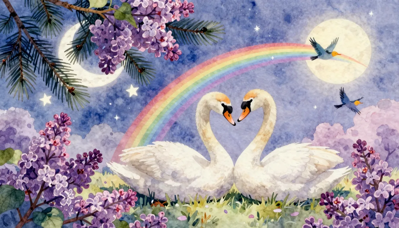 Vibrant watercolor style. Fantasy, magical realism, whimsica...