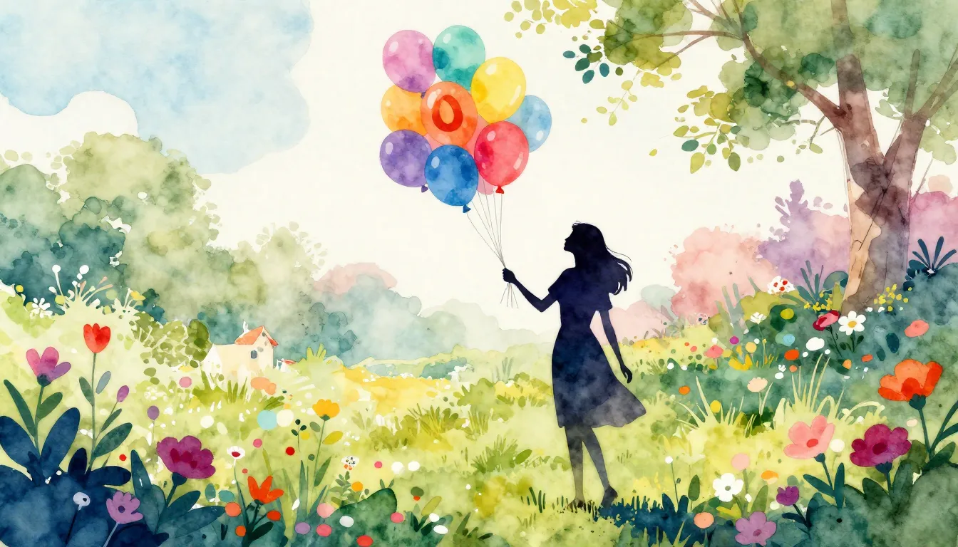 Watercolor style. A stylized silhouette of a woman standing ...