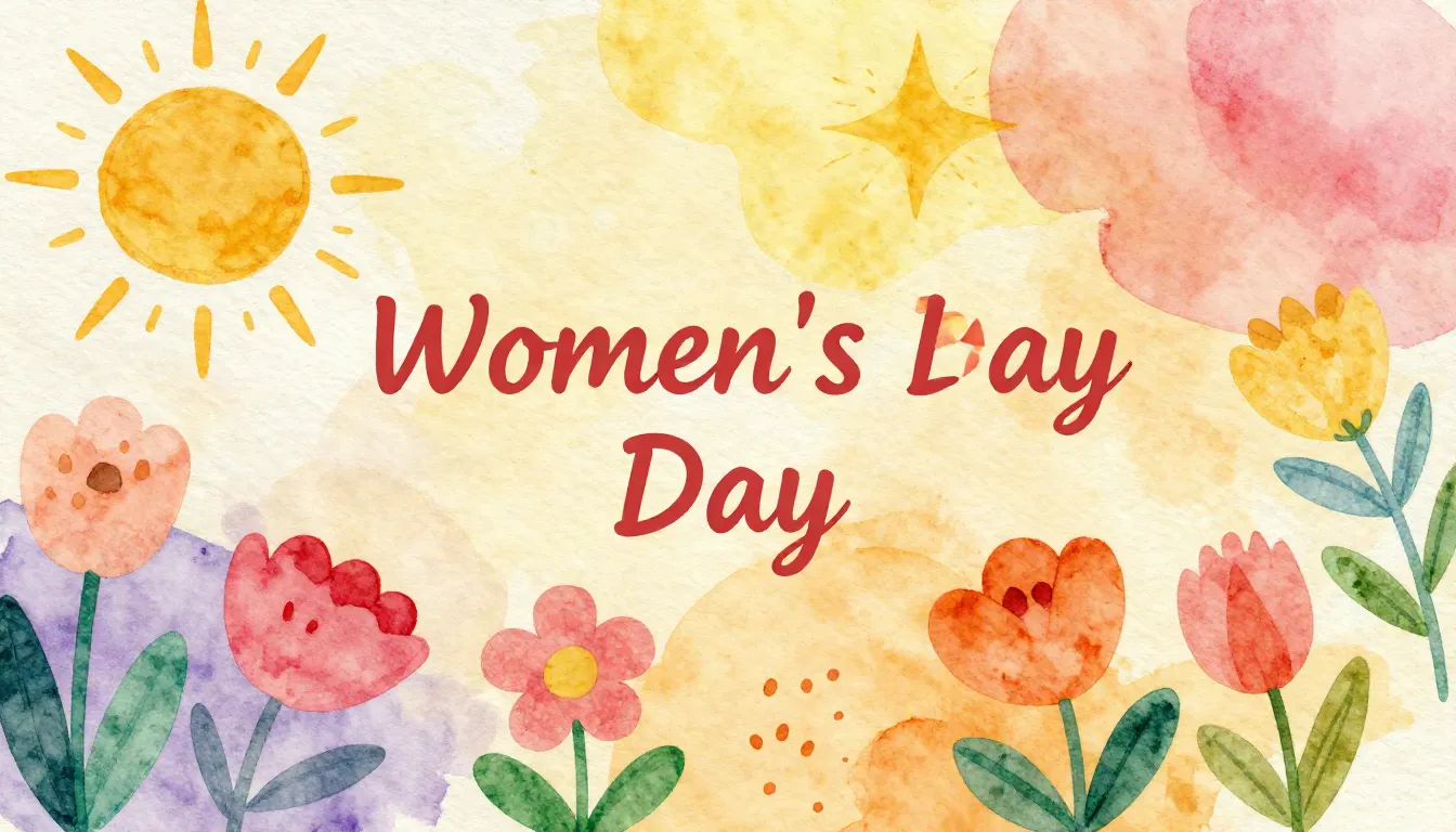 Vibrant watercolor style. Bright, warm, celebratory album co...