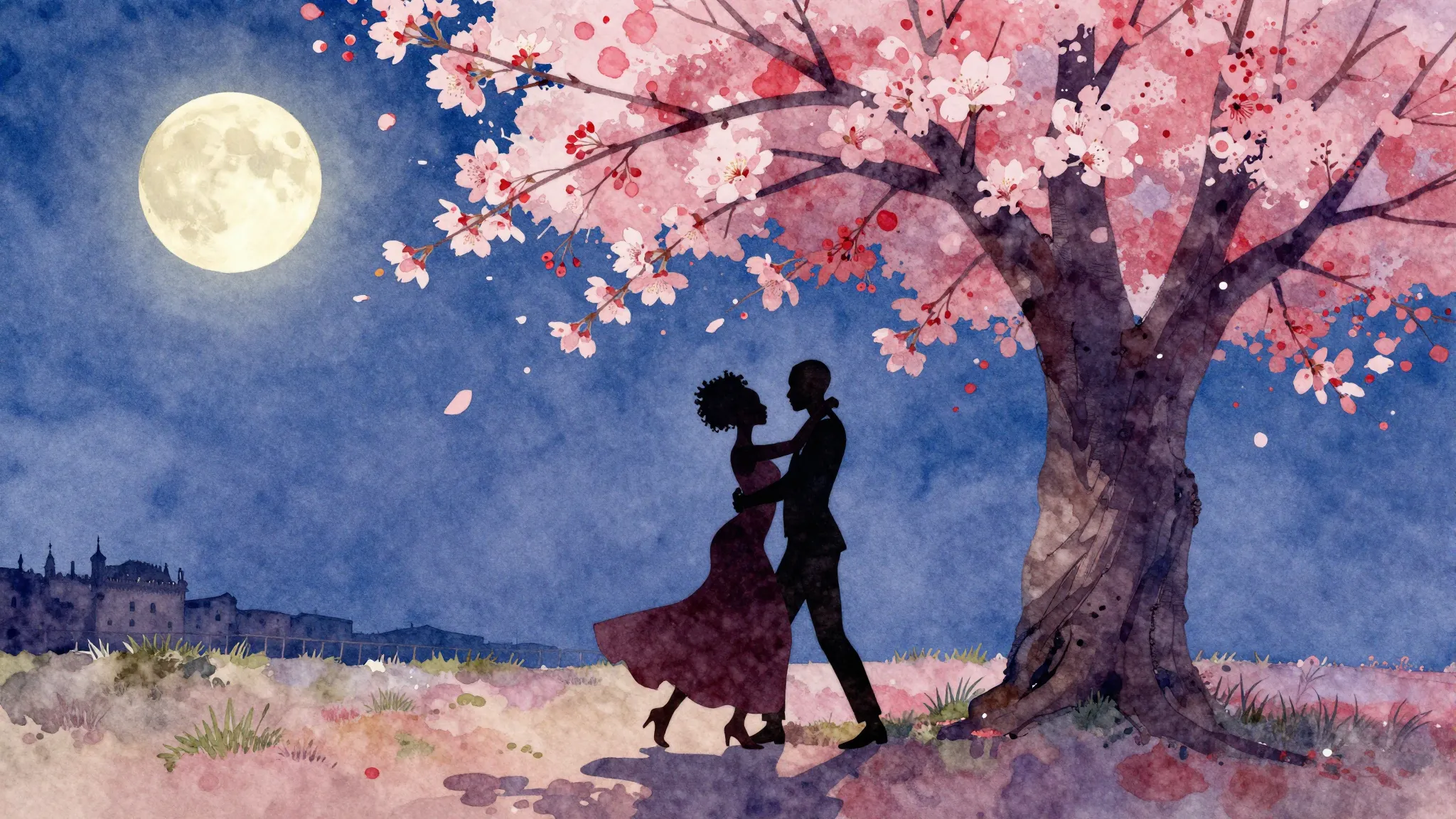 Vibrant watercolor style. Afro-Cuban dance music album cover...