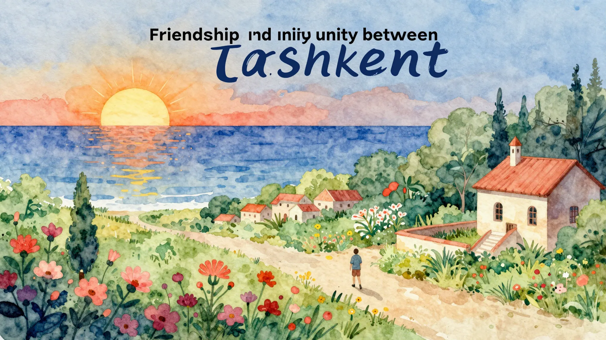 Vibrant watercolor style. "Album cover for a song about frie...