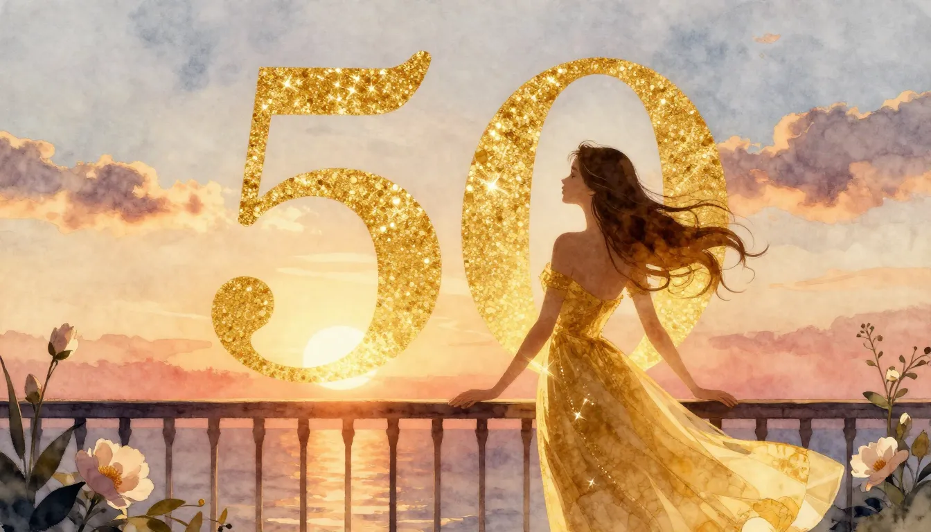 Watercolor style. A golden silhouette of a graceful woman st...