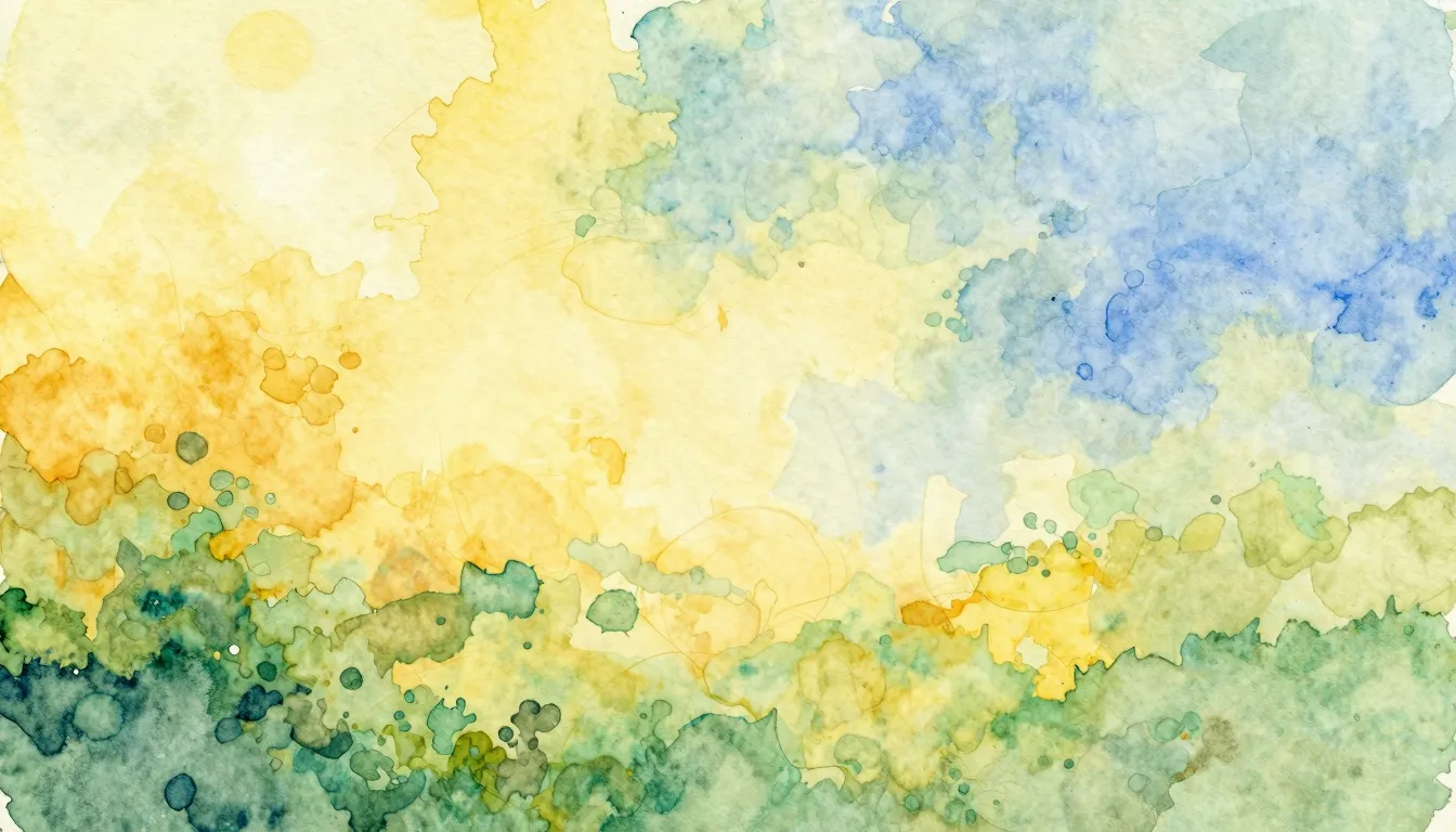 Vibrant watercolor style. Classical music album cover. Evoca...