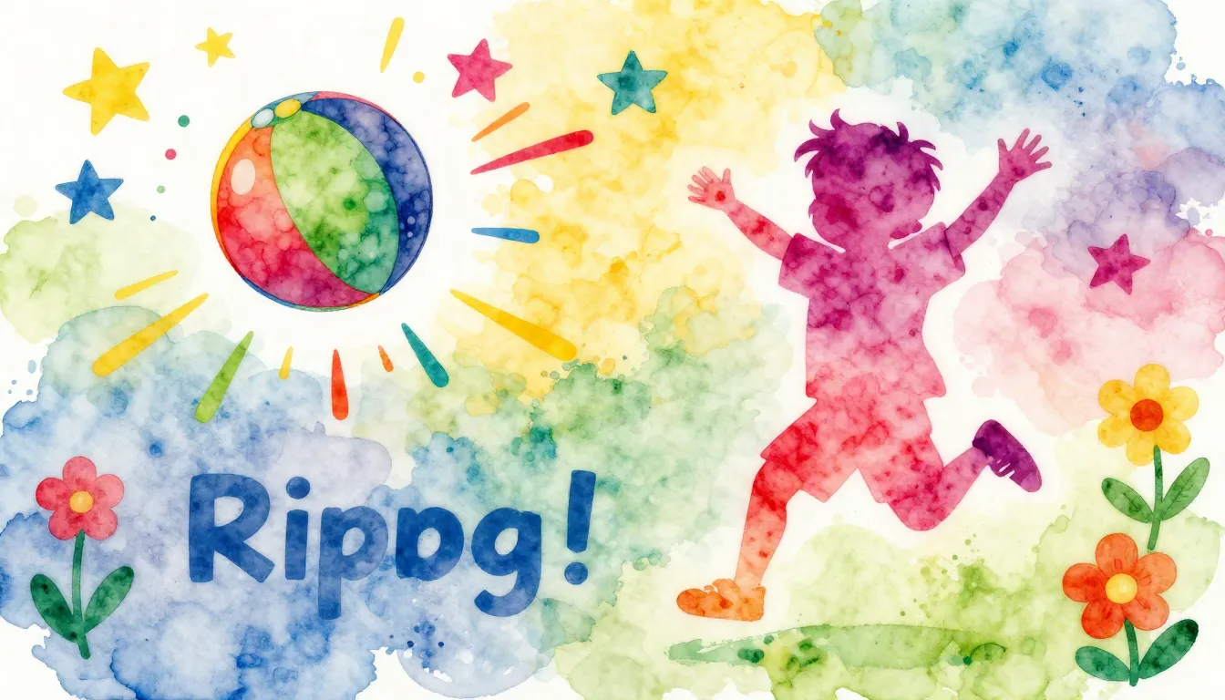 Vibrant watercolor style. Children's pop. A vibrant, playful...