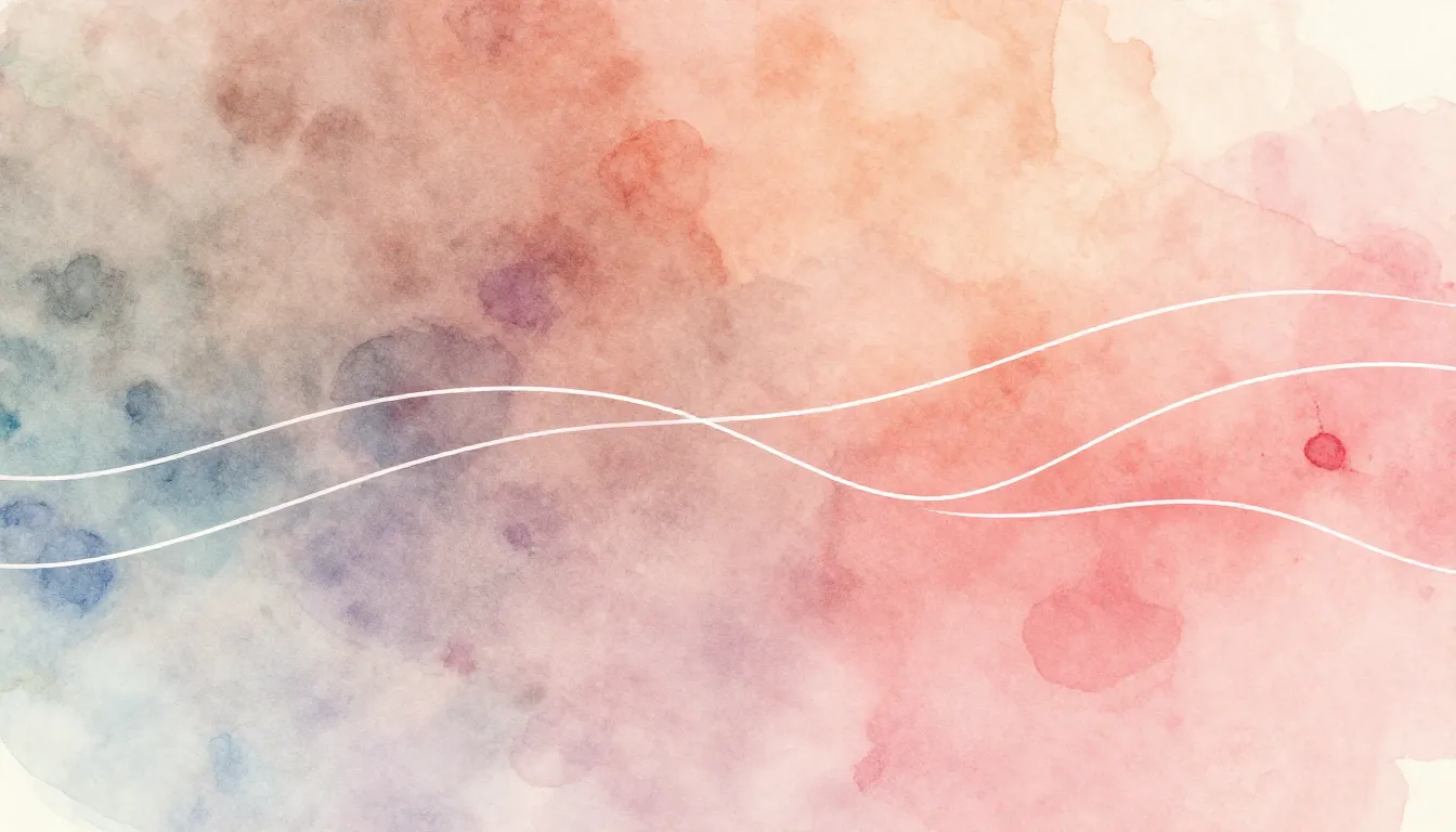 Vibrant watercolor style. R&B album cover, abstract, minimal...