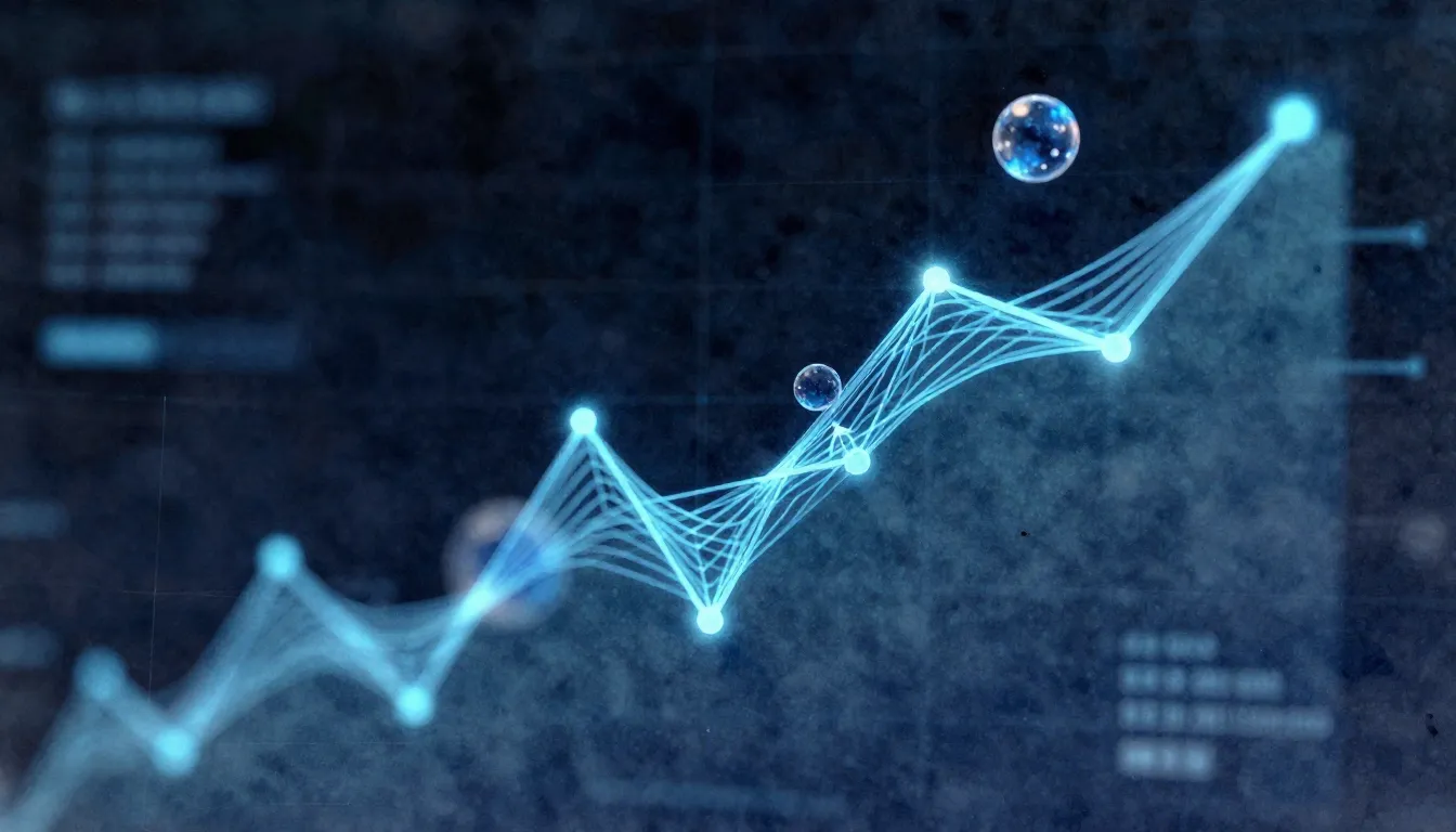 Watercolor style. Abstract digital visualization of a growin...