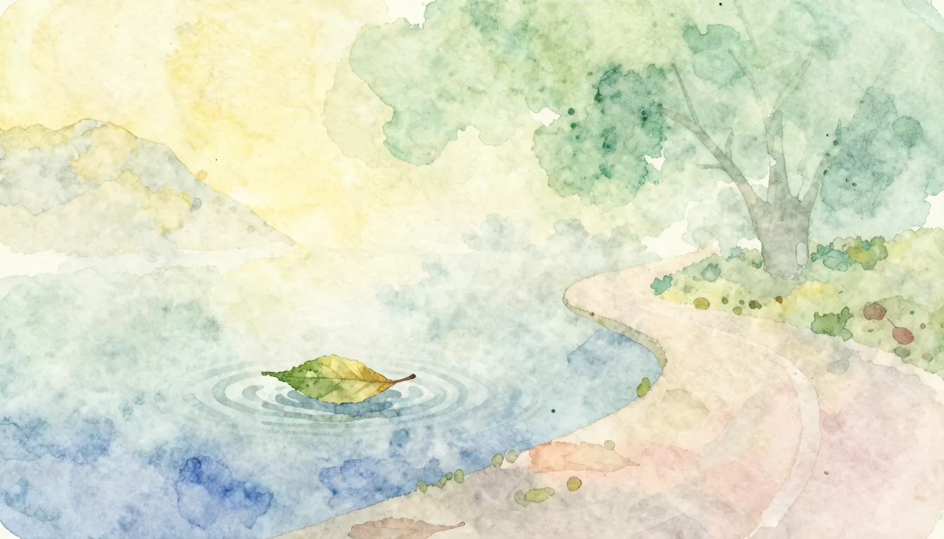 Vibrant watercolor style. A serene, minimalist album cover f...