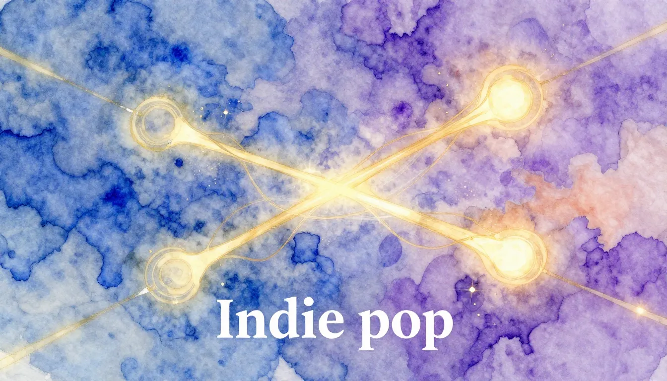 Vibrant watercolor style. Genre: "Indie Pop"

Prompt: "Abstr...