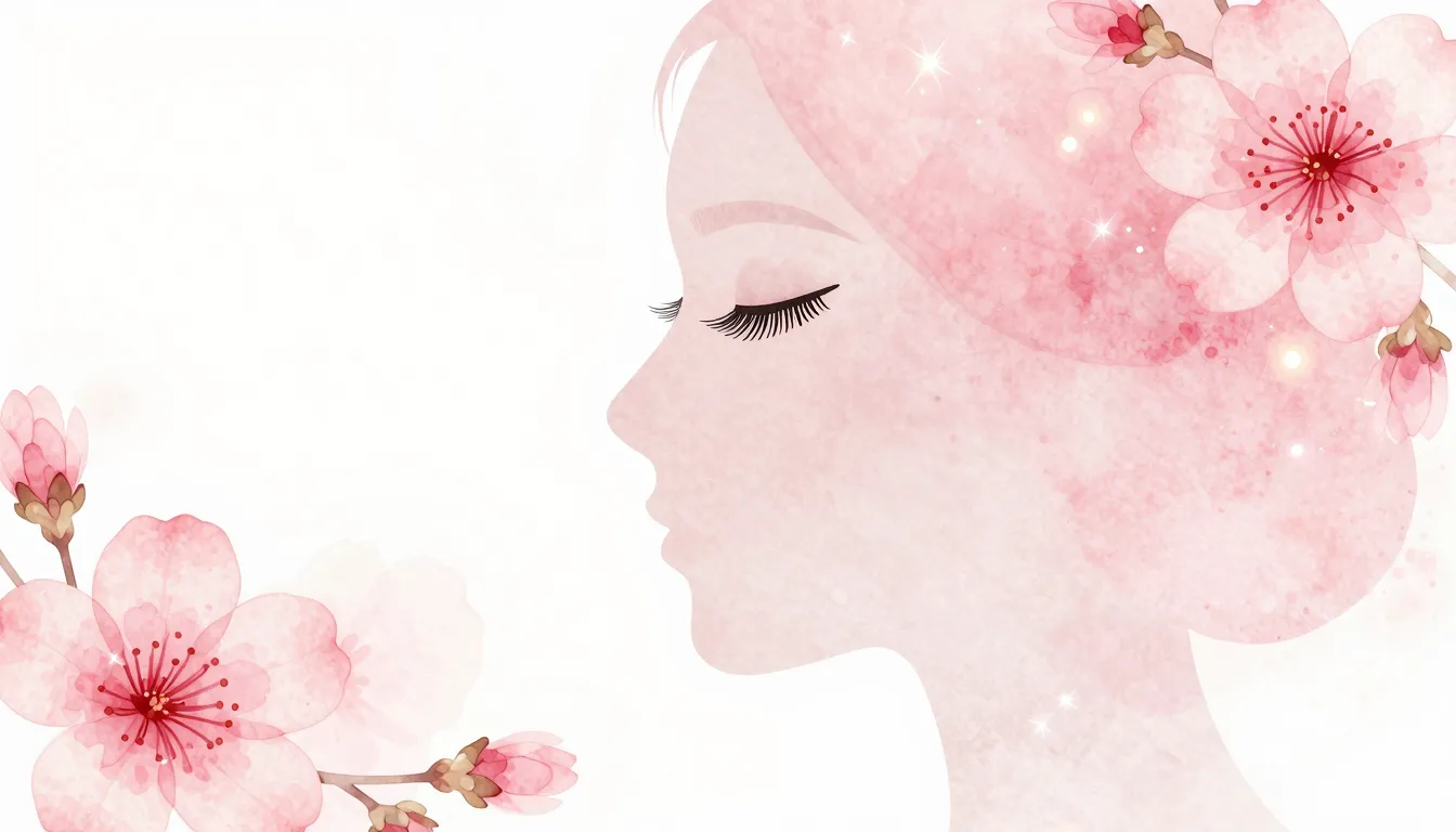 Watercolor style. Minimalist silhouette of a woman's profile...