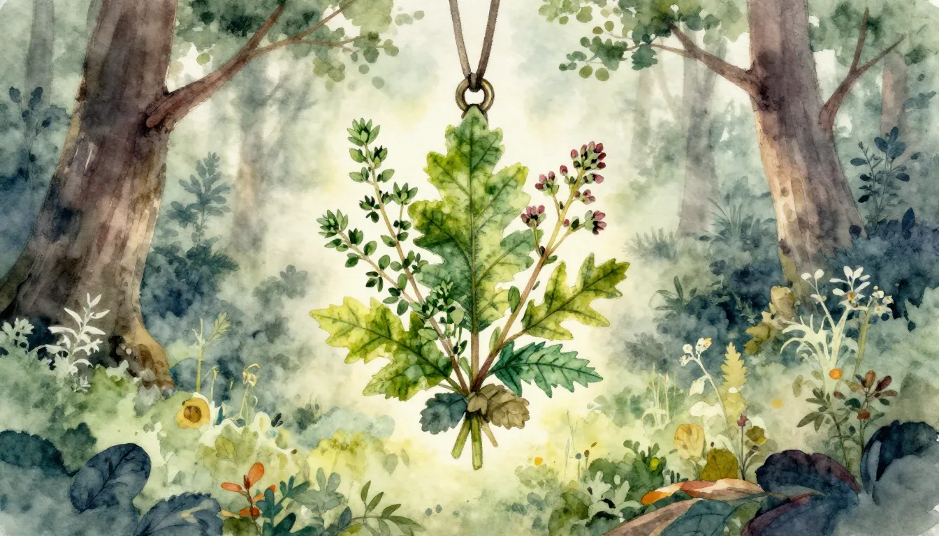 Vibrant watercolor style. Folk song cover: A protective amul...