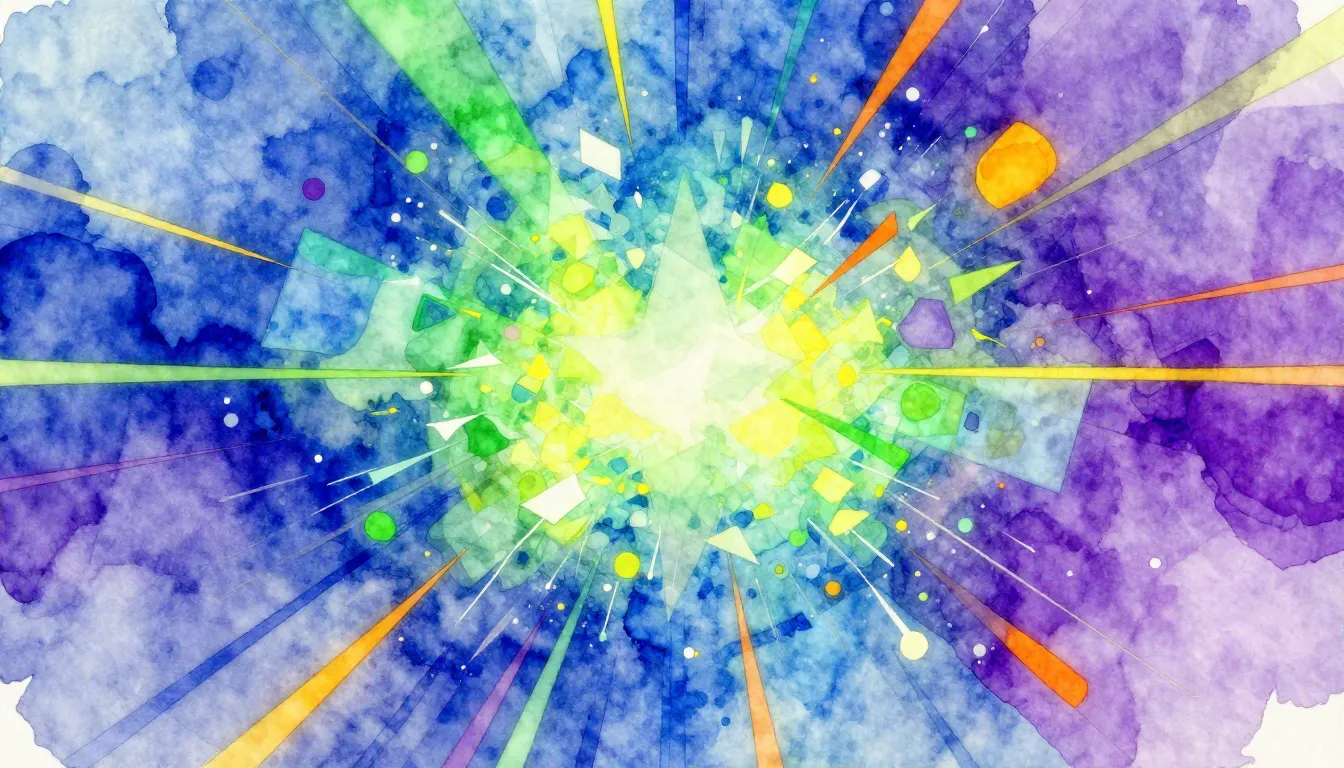 Vibrant watercolor style. Techno album cover. Abstract, vibr...