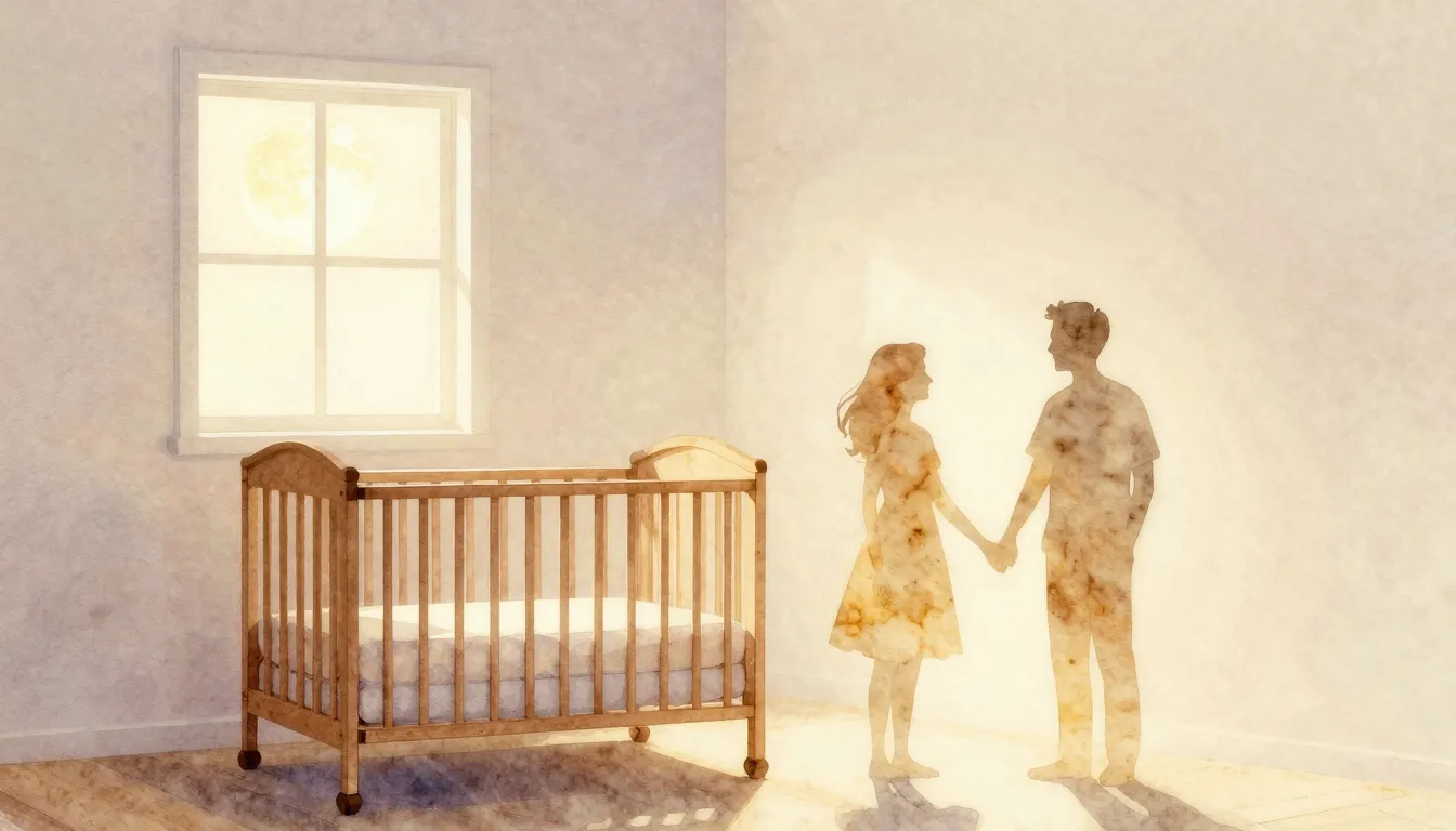 Watercolor style. Minimalist interior of a nursery, a wooden...