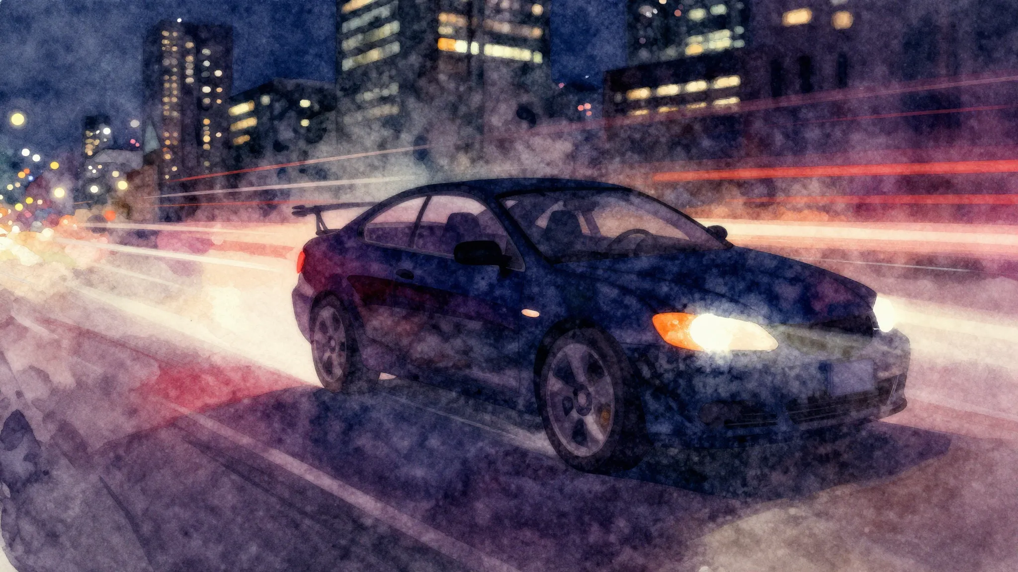 Vibrant watercolor style. Rock album cover, dynamic, bold, f...