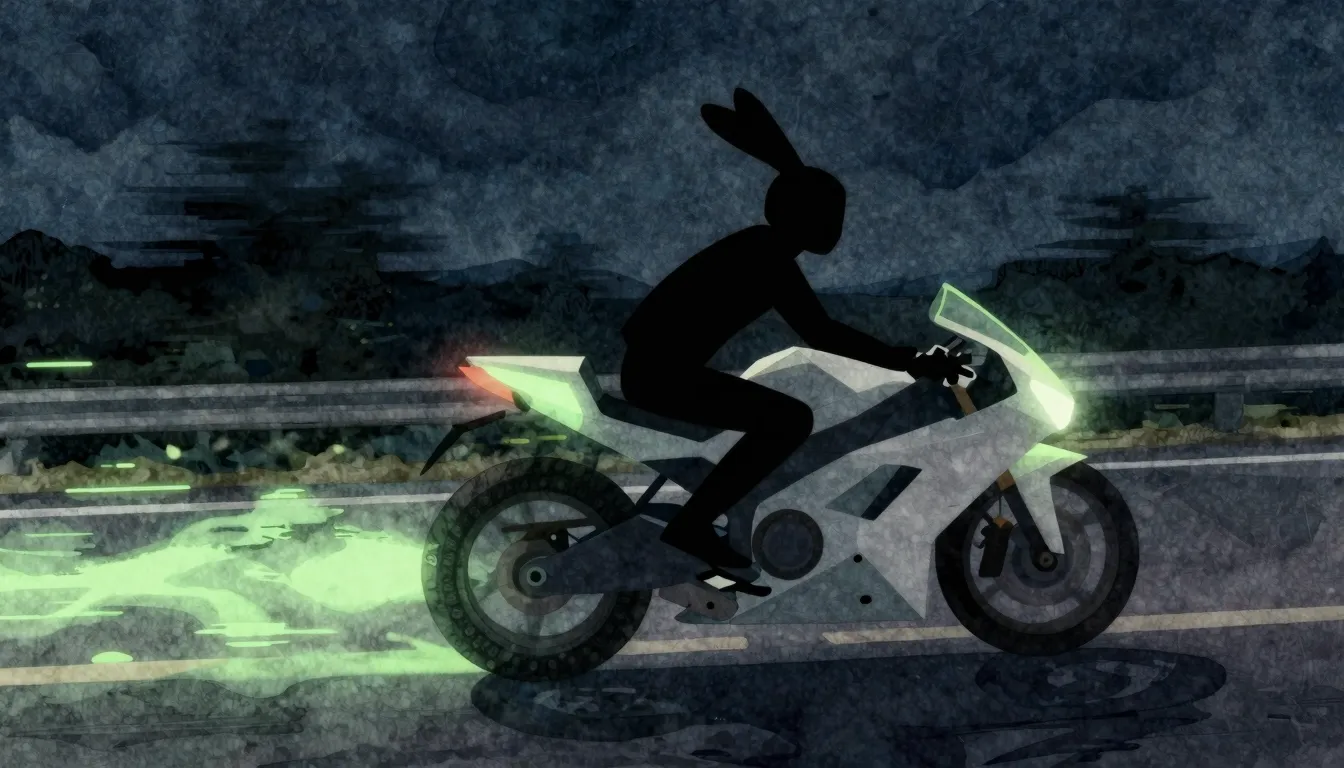 Watercolor style. A stylized, low-poly silhouette of a rabbi...